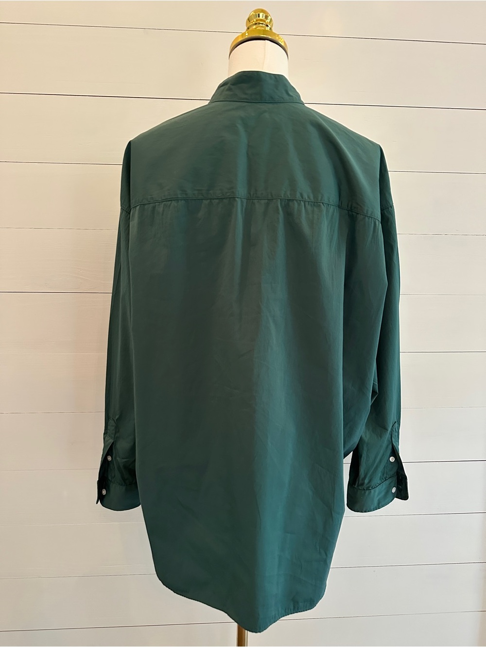 Frank & Eileen Victoria Superluxe Dark Green Button-Up Tuxedo Shirt - Picture 3 of 6